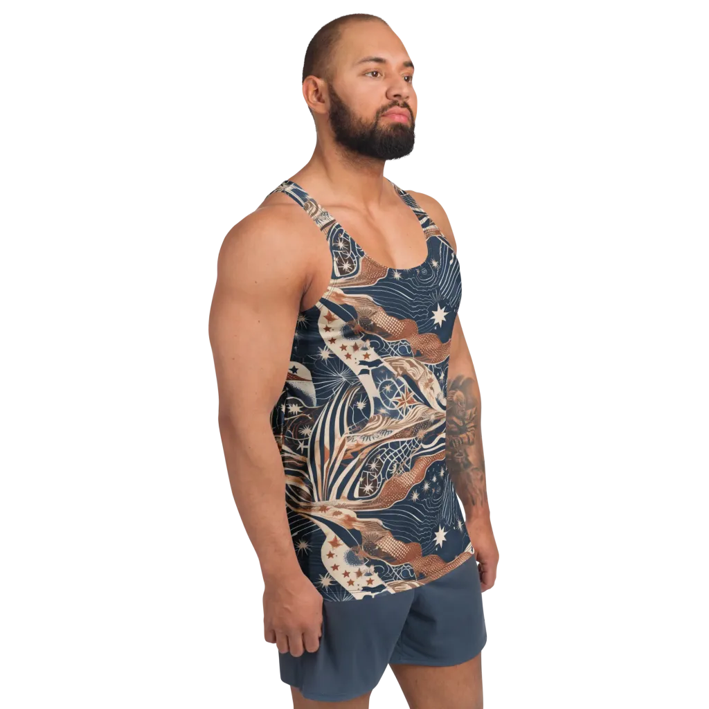 Midnight Meridian on Men's Tank Top — Right Front