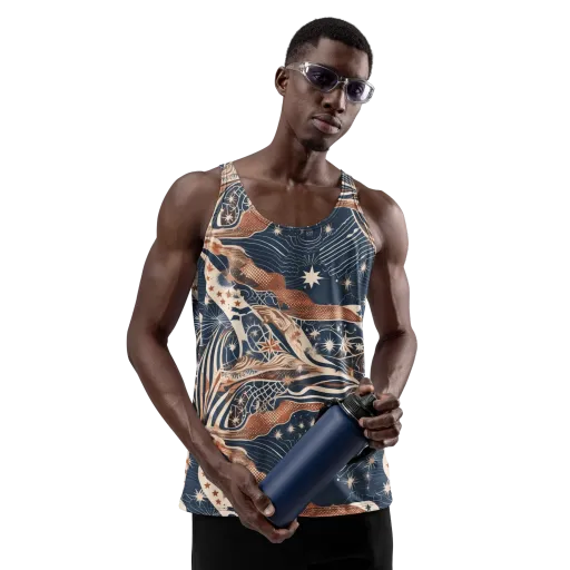 Midnight Meridian on a Men's Tank Top