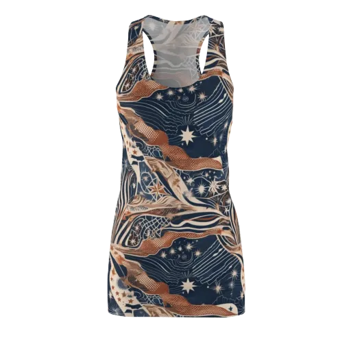 Midnight Meridian on a Racerback Dress