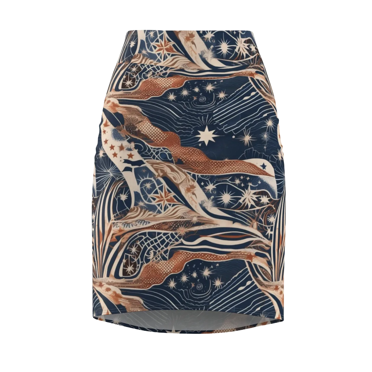 Midnight Meridian on Pencil Skirt — Front