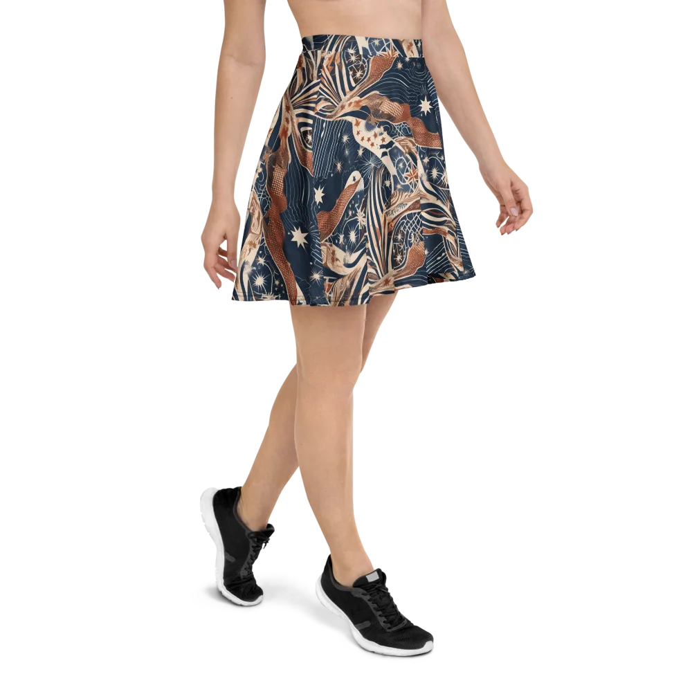 Midnight Meridian on Skater Skirt — Right