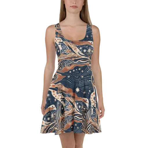 Midnight Meridian on a Skater Dress
