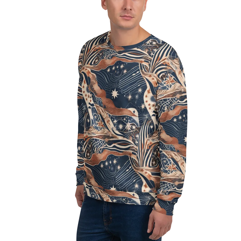 Midnight Meridian on Sweatshirt — Left Front