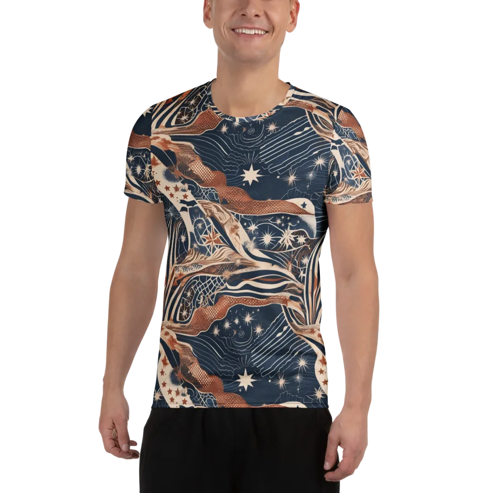 Midnight Meridian on Men's Athletic T-Shirt — Front