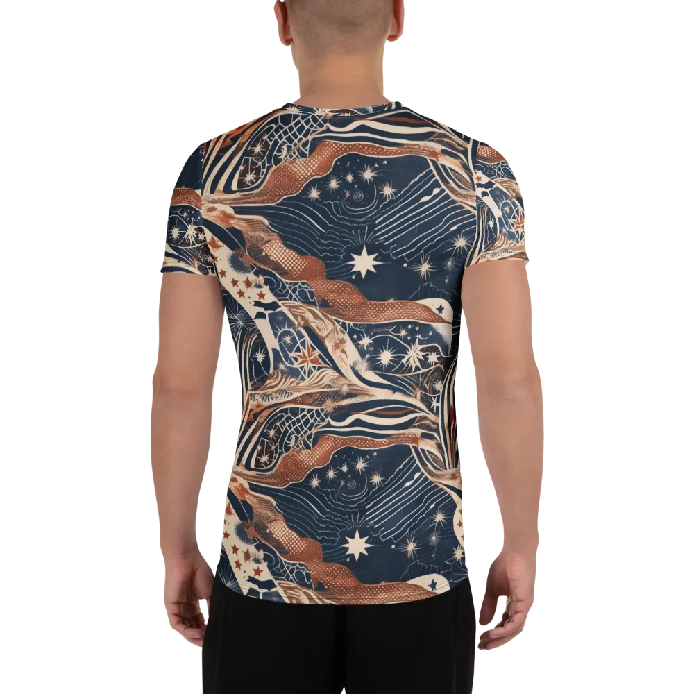 Midnight Meridian on Men's Athletic T-Shirt — Back