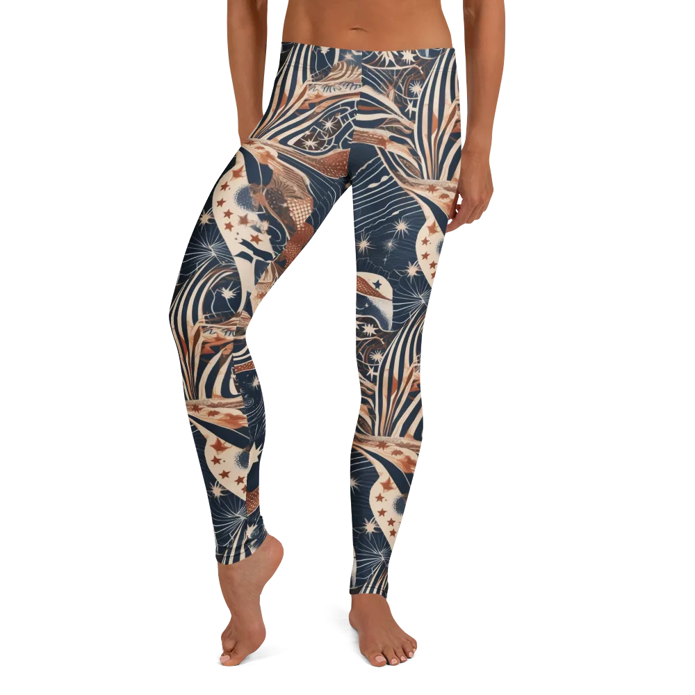 Midnight Meridian on Leggings — Front