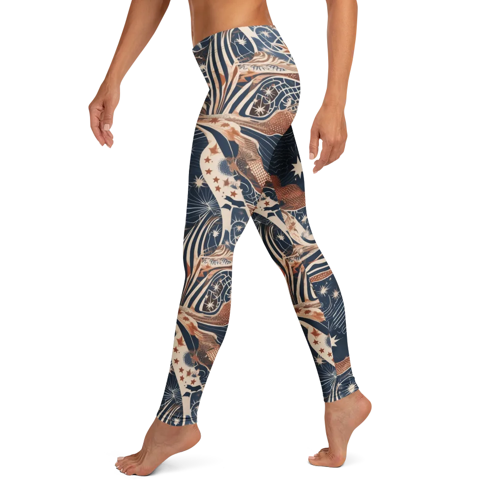 Midnight Meridian on Leggings — Left