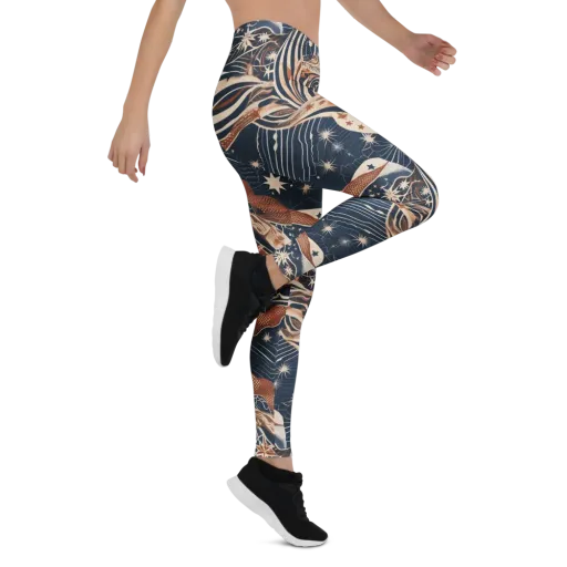 Midnight Meridian on a Leggings