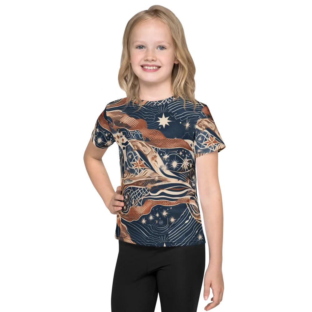 Midnight Meridian on Kids Crew Neck T-Shirt — Front