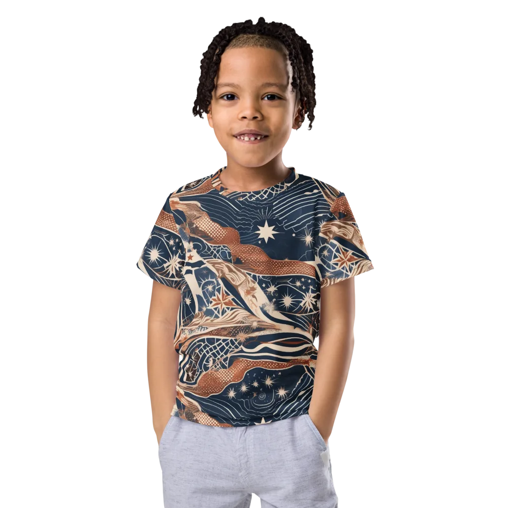 Midnight Meridian on Kids Crew Neck T-Shirt — Front