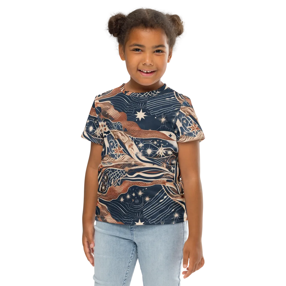 Midnight Meridian on Kids Crew Neck T-Shirt — Front