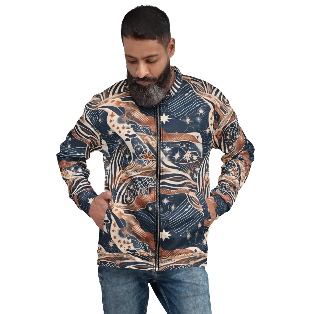 Midnight Meridian on Bomber Jacket — Front