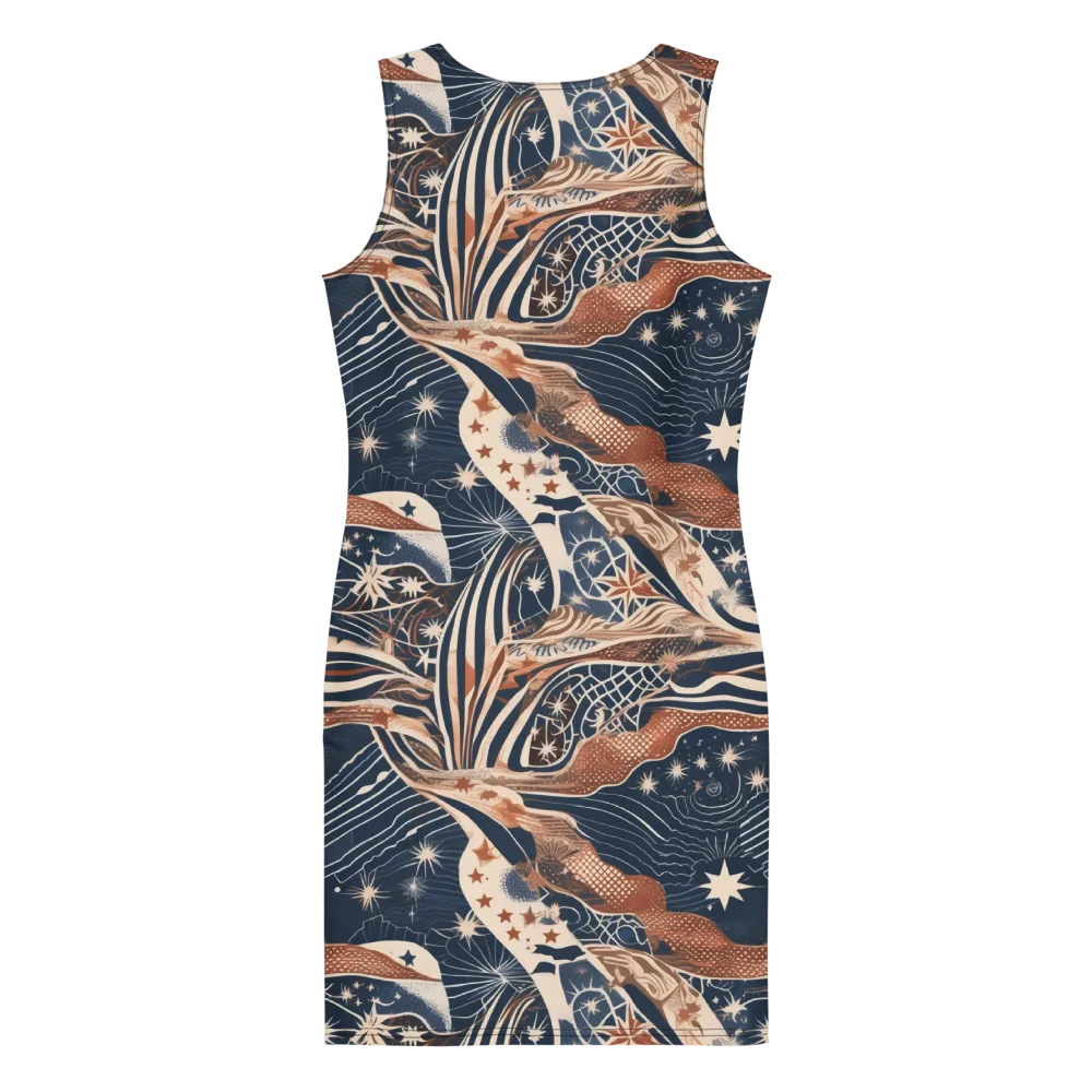 Midnight Meridian on Bodycon Dress — Back