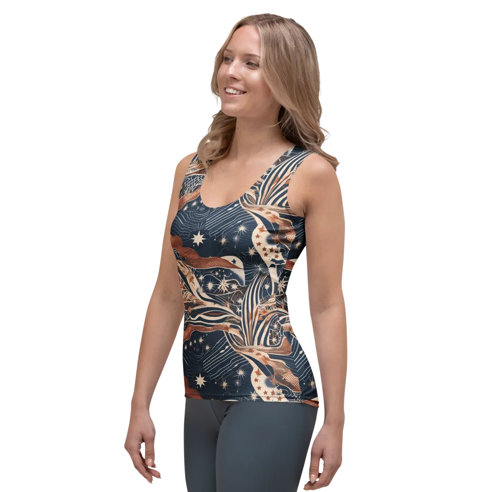 Midnight Meridian on Women's Tank Top — Left Front
