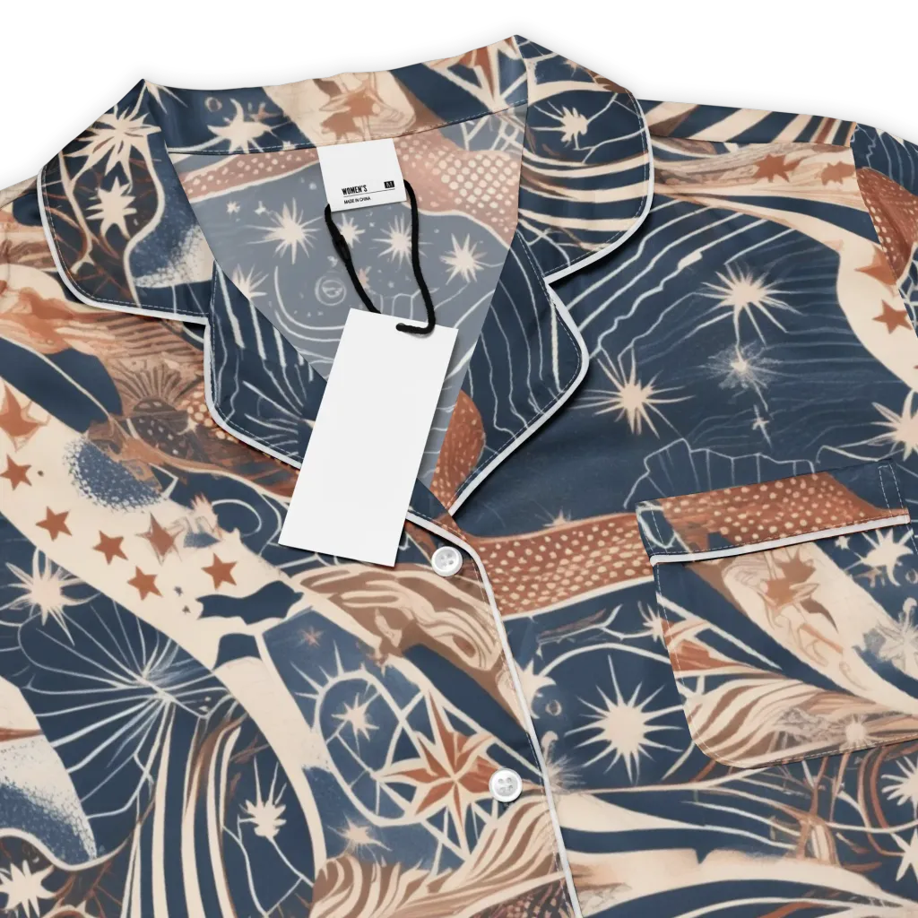 Midnight Meridian on Women's Short Sleeve Pajama Top — Product details