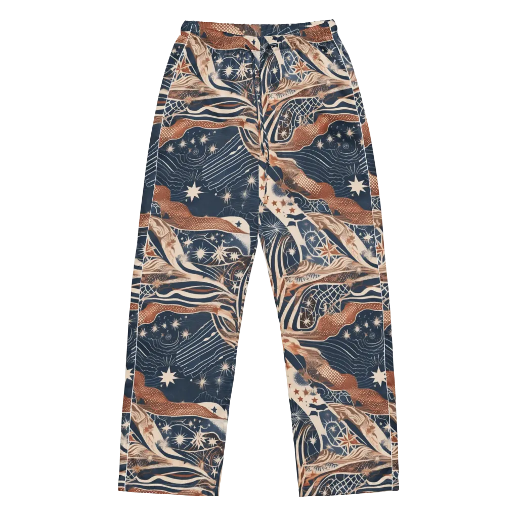 Midnight Meridian on Women's Pajama Pants — Front