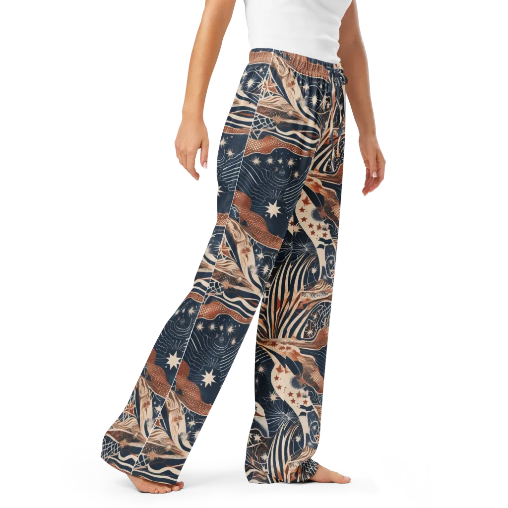 Midnight Meridian on Women's Pajama Pants — Right Front