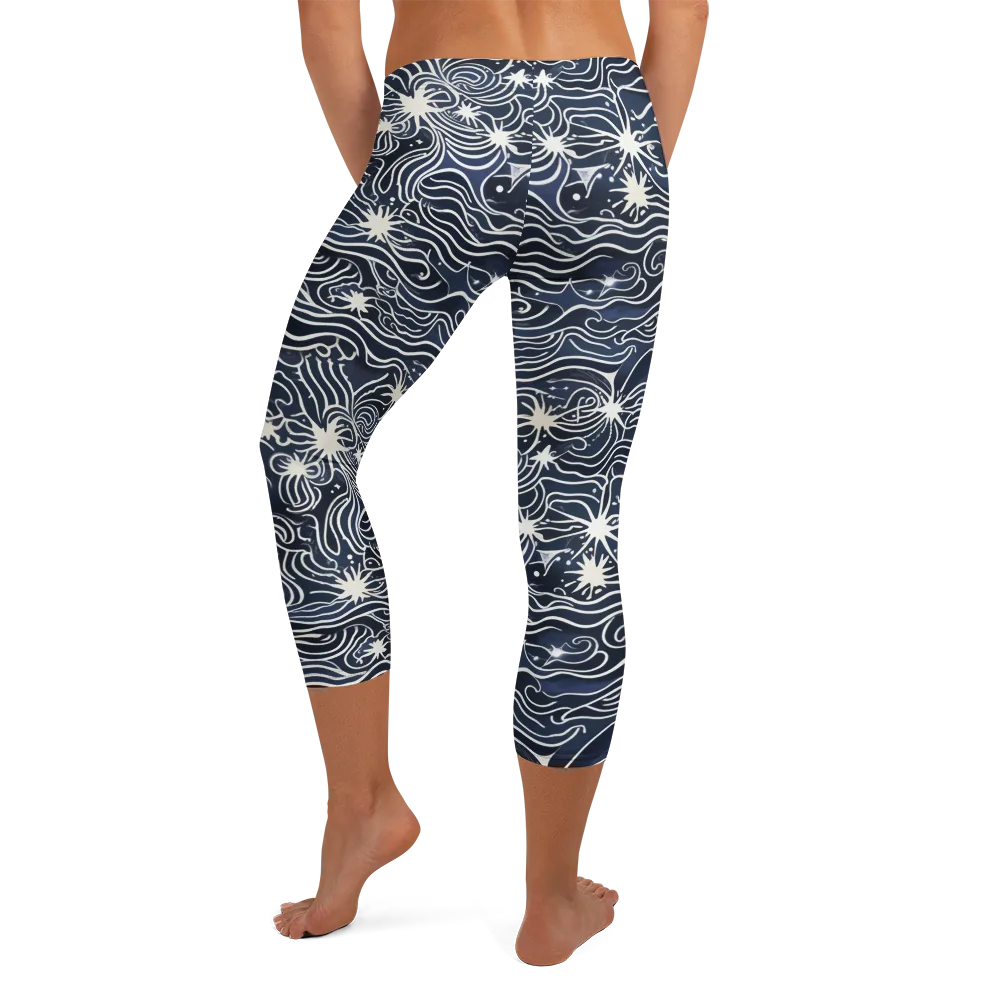 Nautical Nebula on Capri Leggings — Back