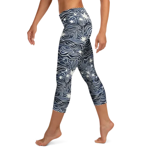 Nautical Nebula on a Capri Leggings