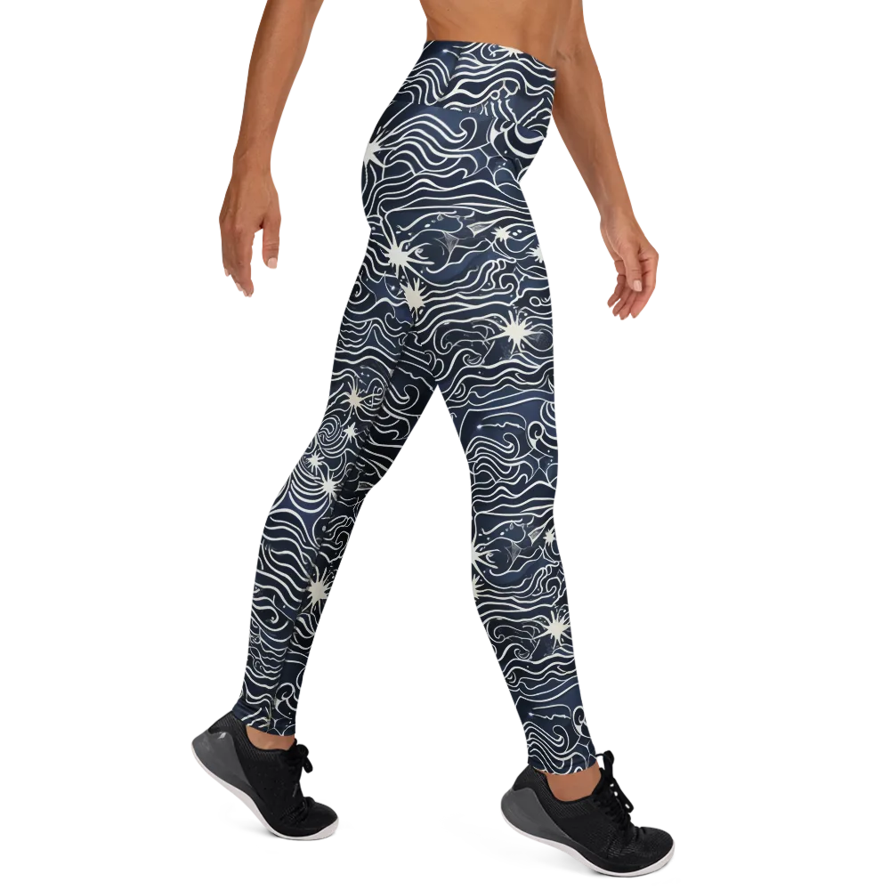 Nautical Nebula on Yoga Leggings — Right