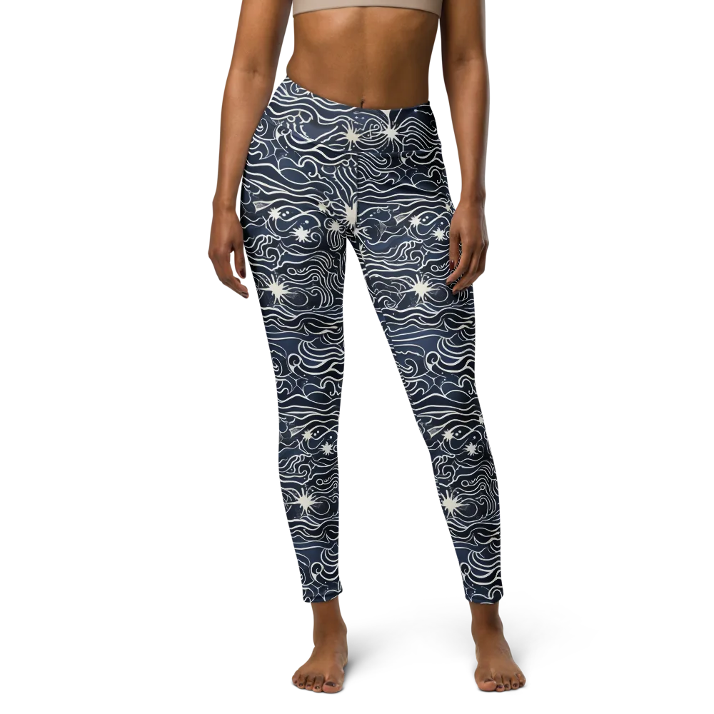 Nautical Nebula on Yoga Leggings — Front