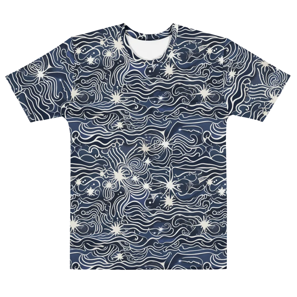 Nautical Nebula on Men's Cotton Crew Neck T-Shirt — Front