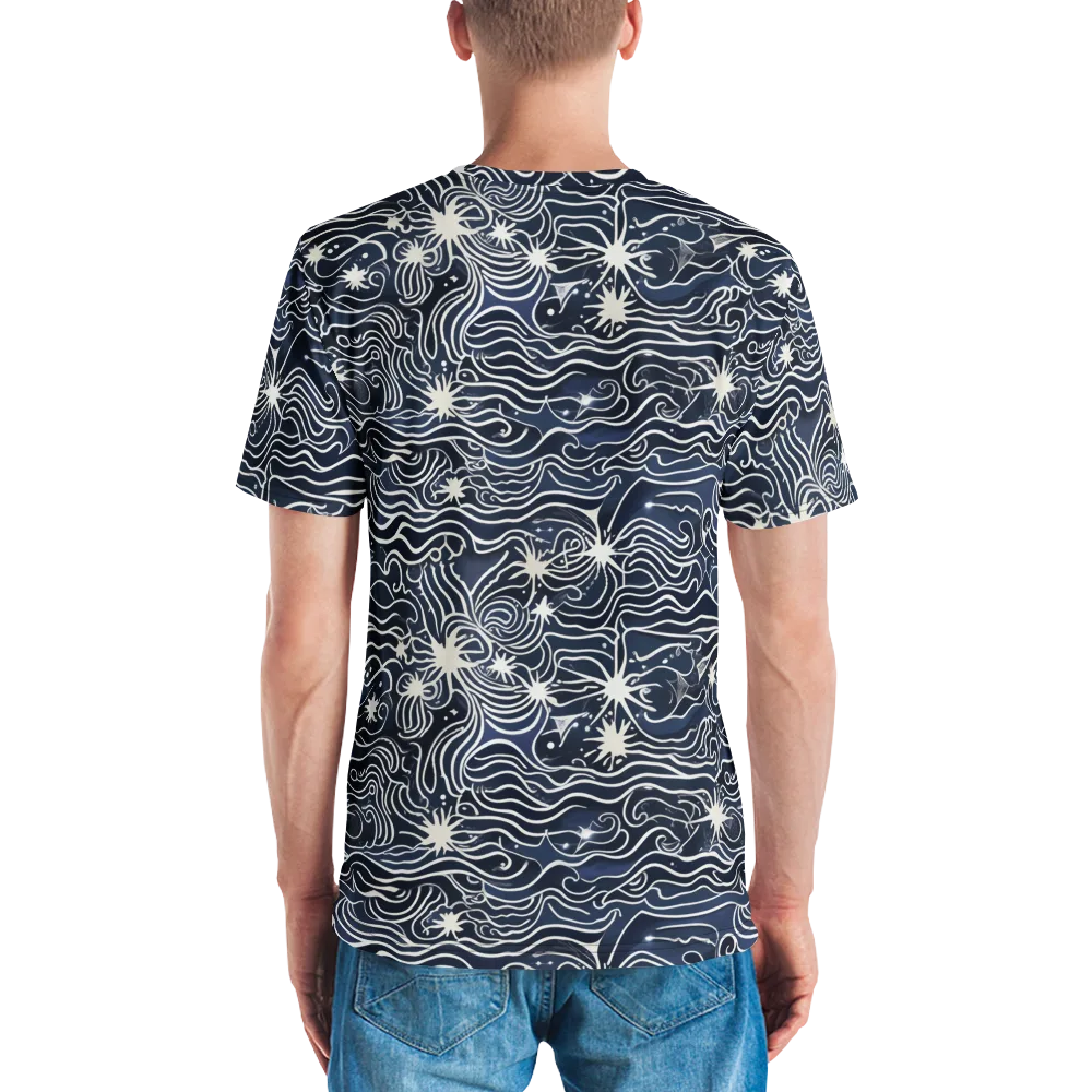 Nautical Nebula on Men's Crew Neck T-Shirt — Back