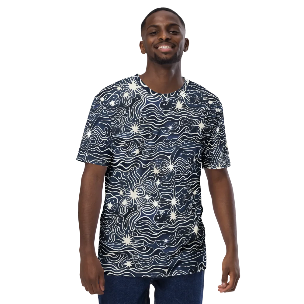 Nautical Nebula on Men's Crew Neck T-Shirt — Front