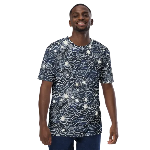 Nautical Nebula on a Men's Crew Neck T-Shirt
