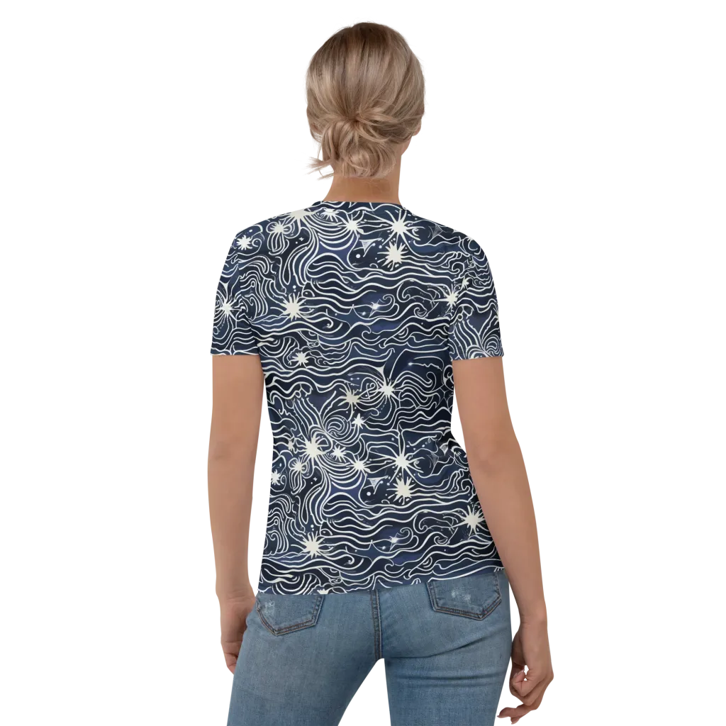 Nautical Nebula on Women's Crew Neck T-Shirt — Back