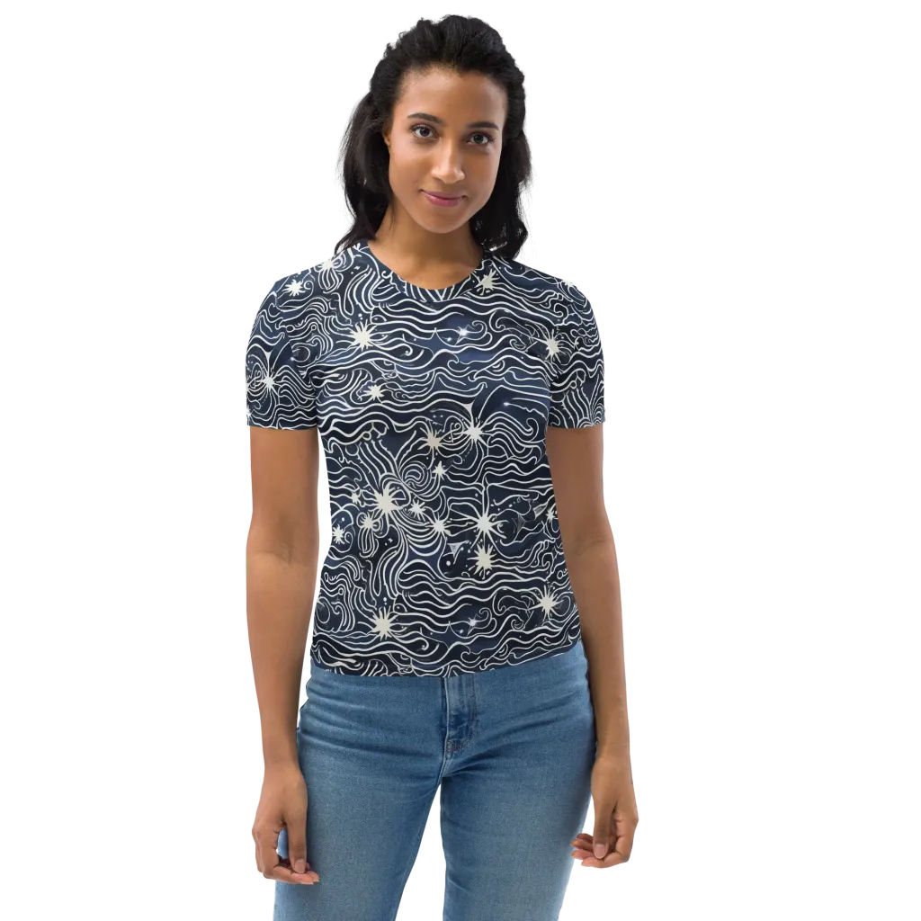 Nautical Nebula on Women's Crew Neck T-Shirt — Front