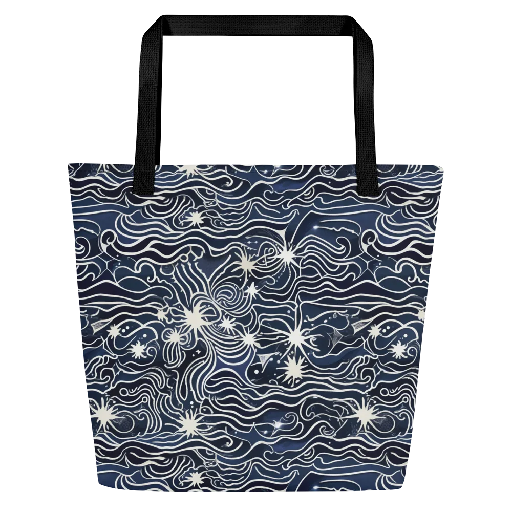 Nautical Nebula on Large Tote Bag W/ Pocket — Front