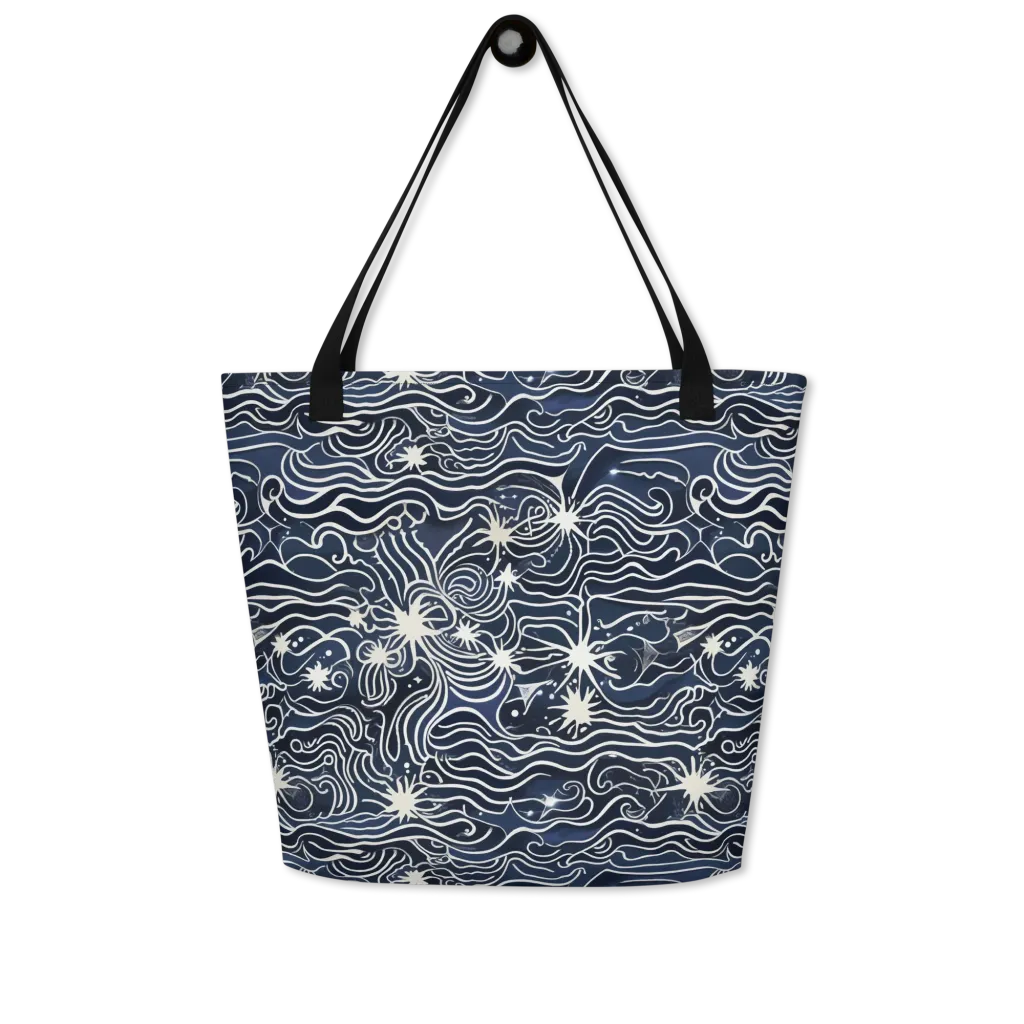 Nautical Nebula on Large Tote Bag W/ Pocket — Front