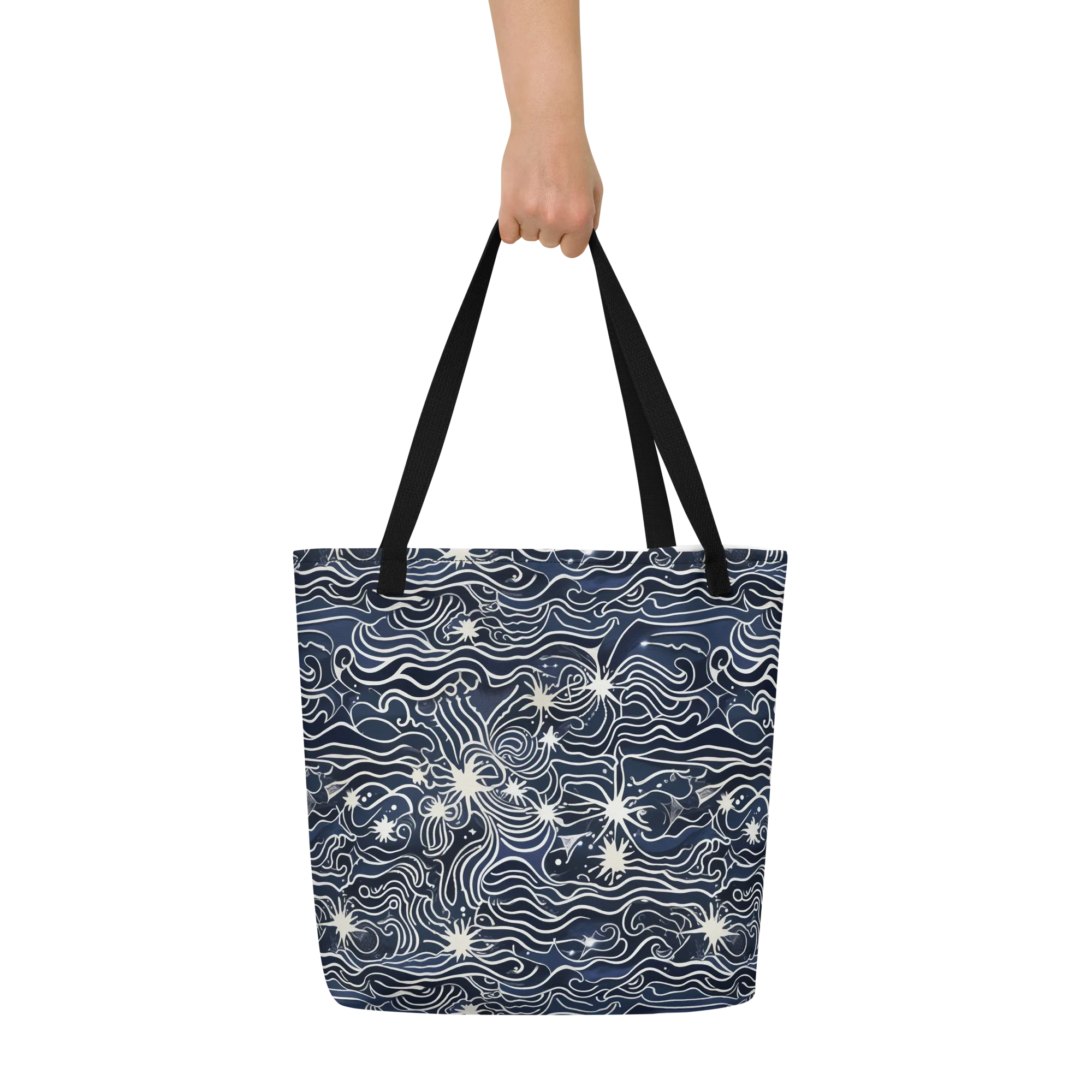 Nautical Nebula on Large Tote Bag W/ Pocket — Front