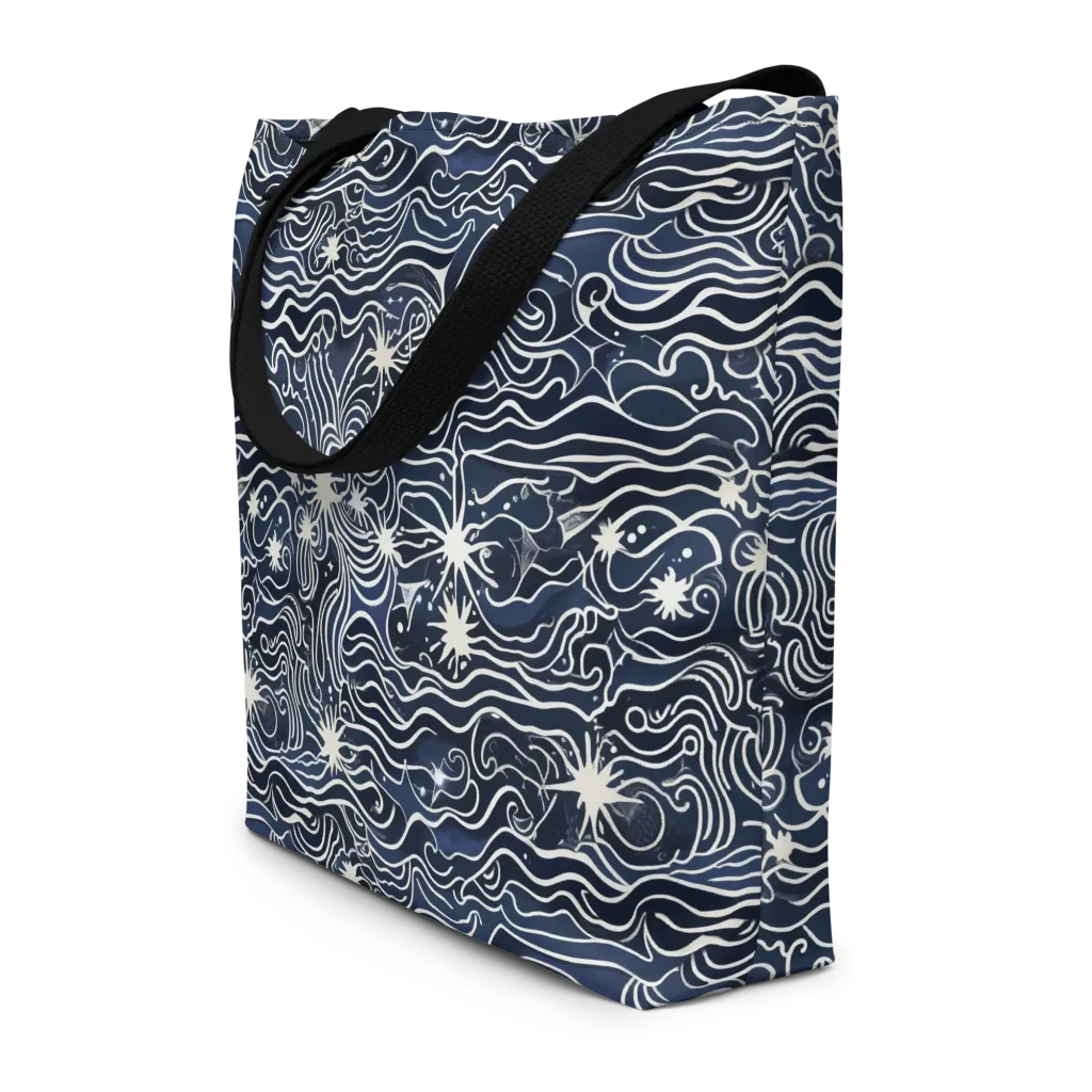 Nautical Nebula on Large Tote Bag W/ Pocket — Front