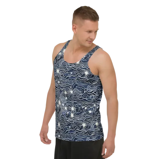 Nautical Nebula on a Men's Tank Top