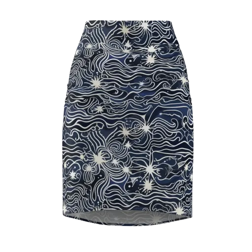 Nautical Nebula on a Pencil Skirt