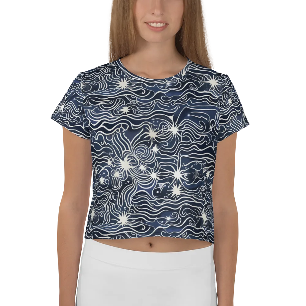 Nautical Nebula on Crop Tee — Front