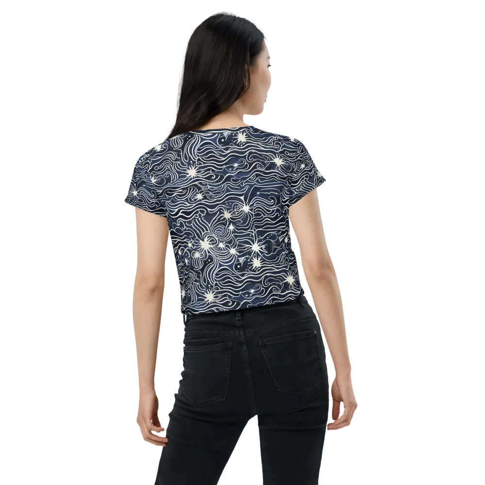 Nautical Nebula on Crop Tee — Back