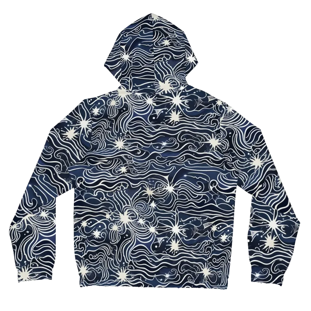Nautical Nebula on Women's Full-Zip Hoodie — Back