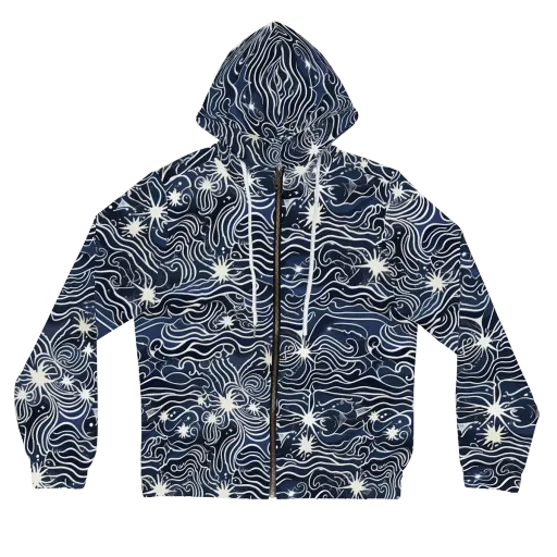 Nautical Nebula on a Women's Full-Zip Hoodie