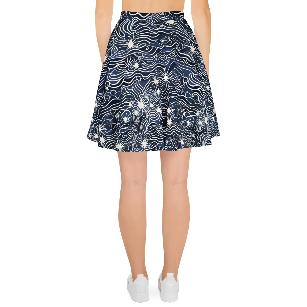 Nautical Nebula on Skater Skirt — Back