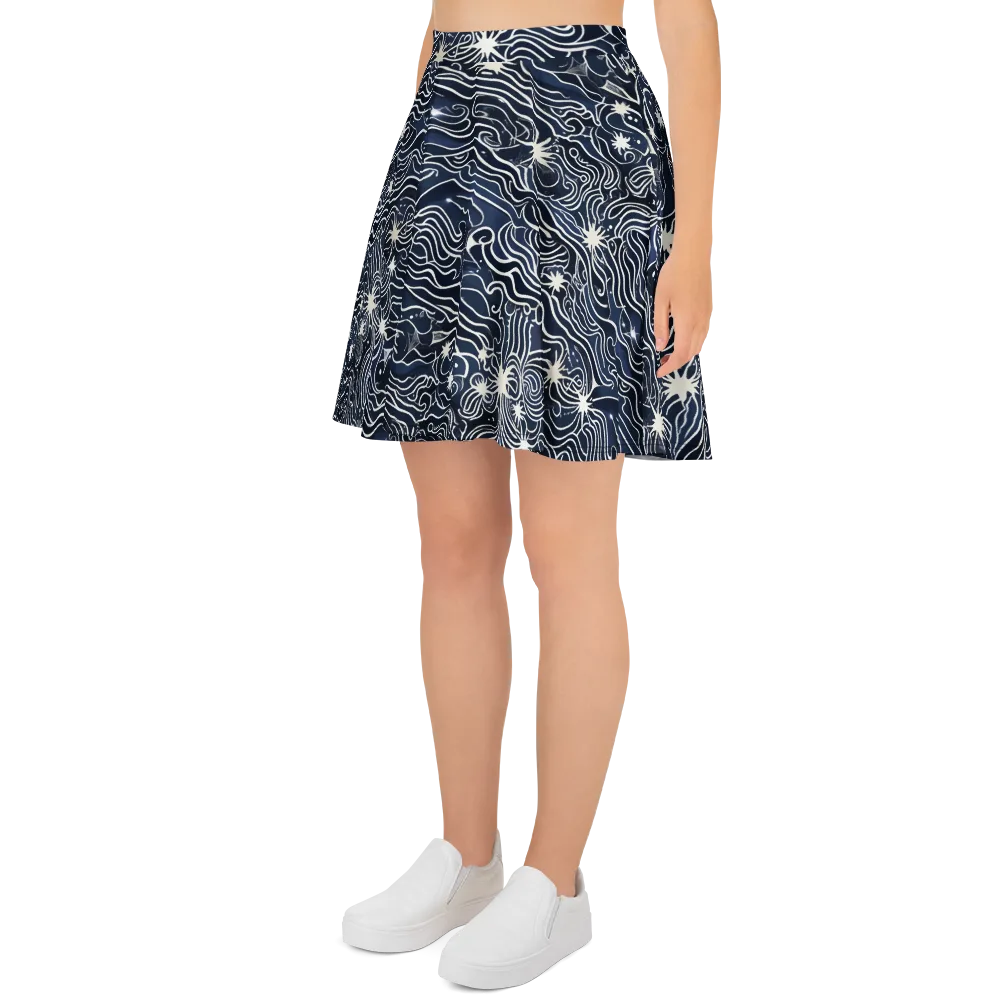 Nautical Nebula on Skater Skirt — Left