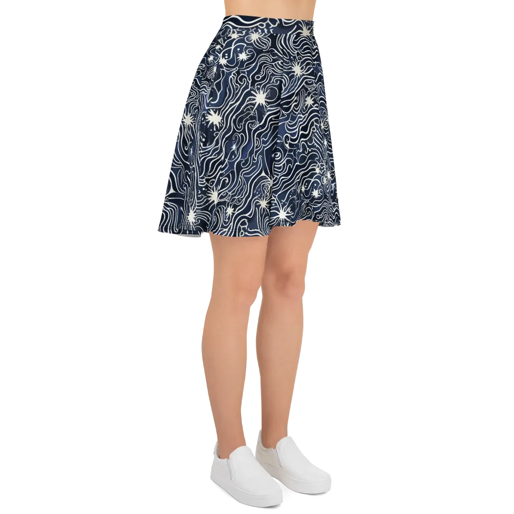 Nautical Nebula on Skater Skirt — Right