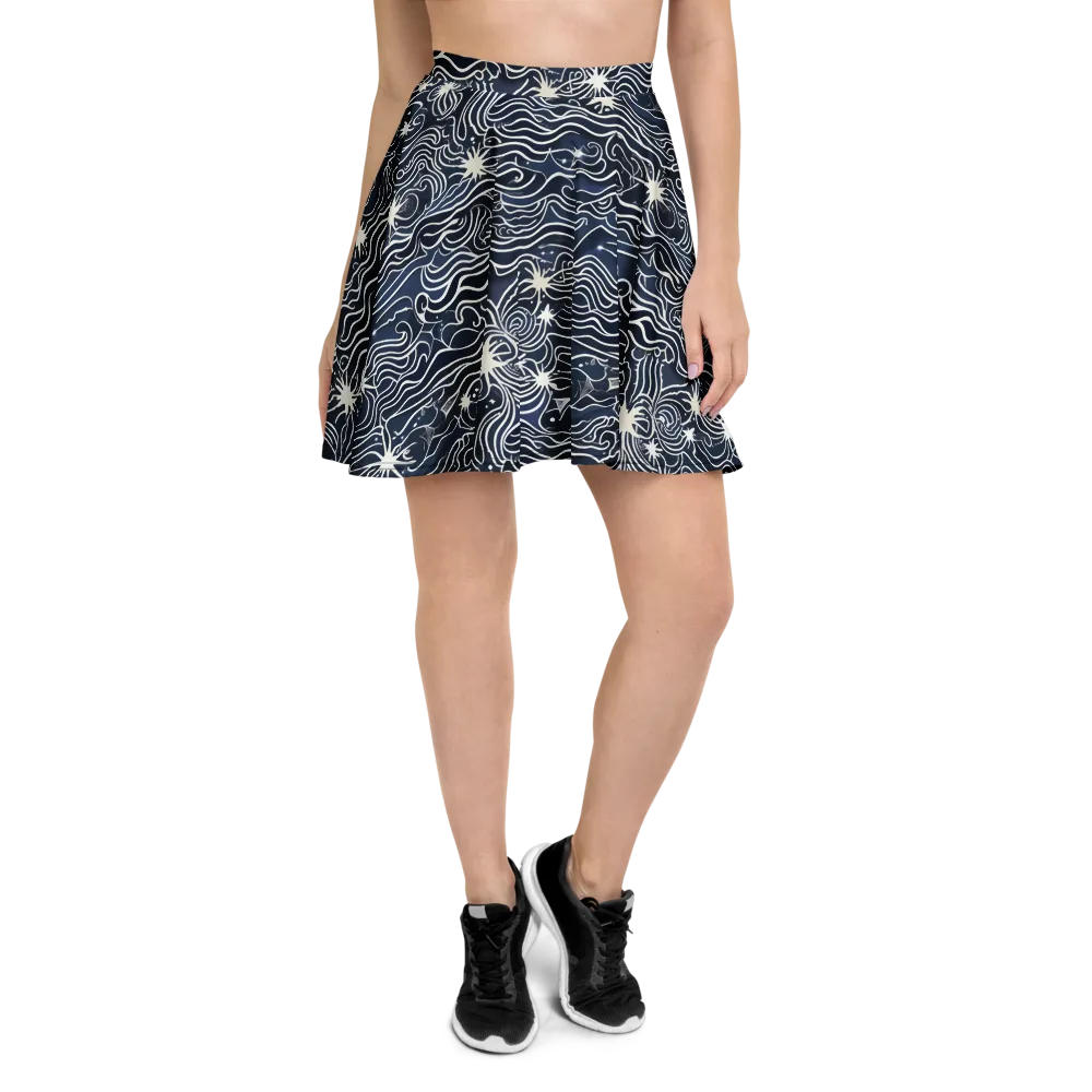 Nautical Nebula on Skater Skirt — Front