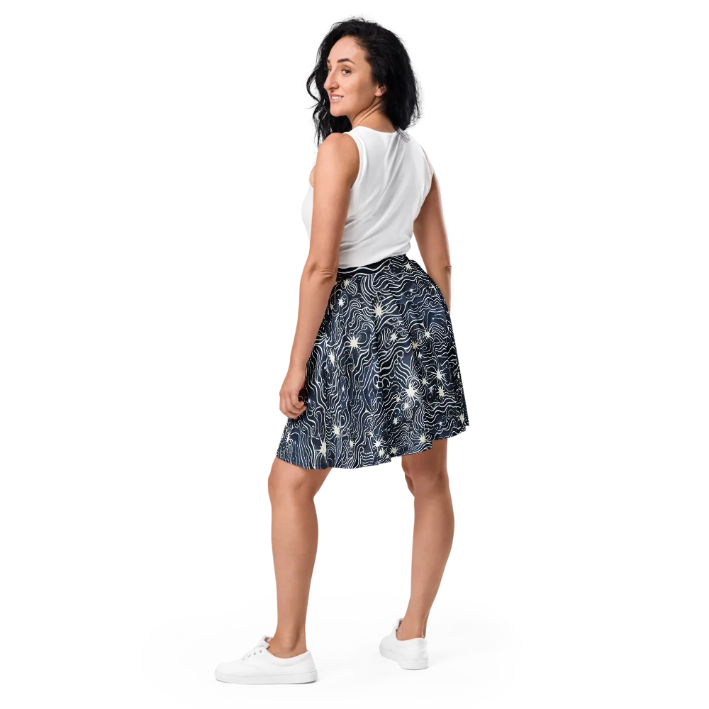 Nautical Nebula on Skater Skirt — Back