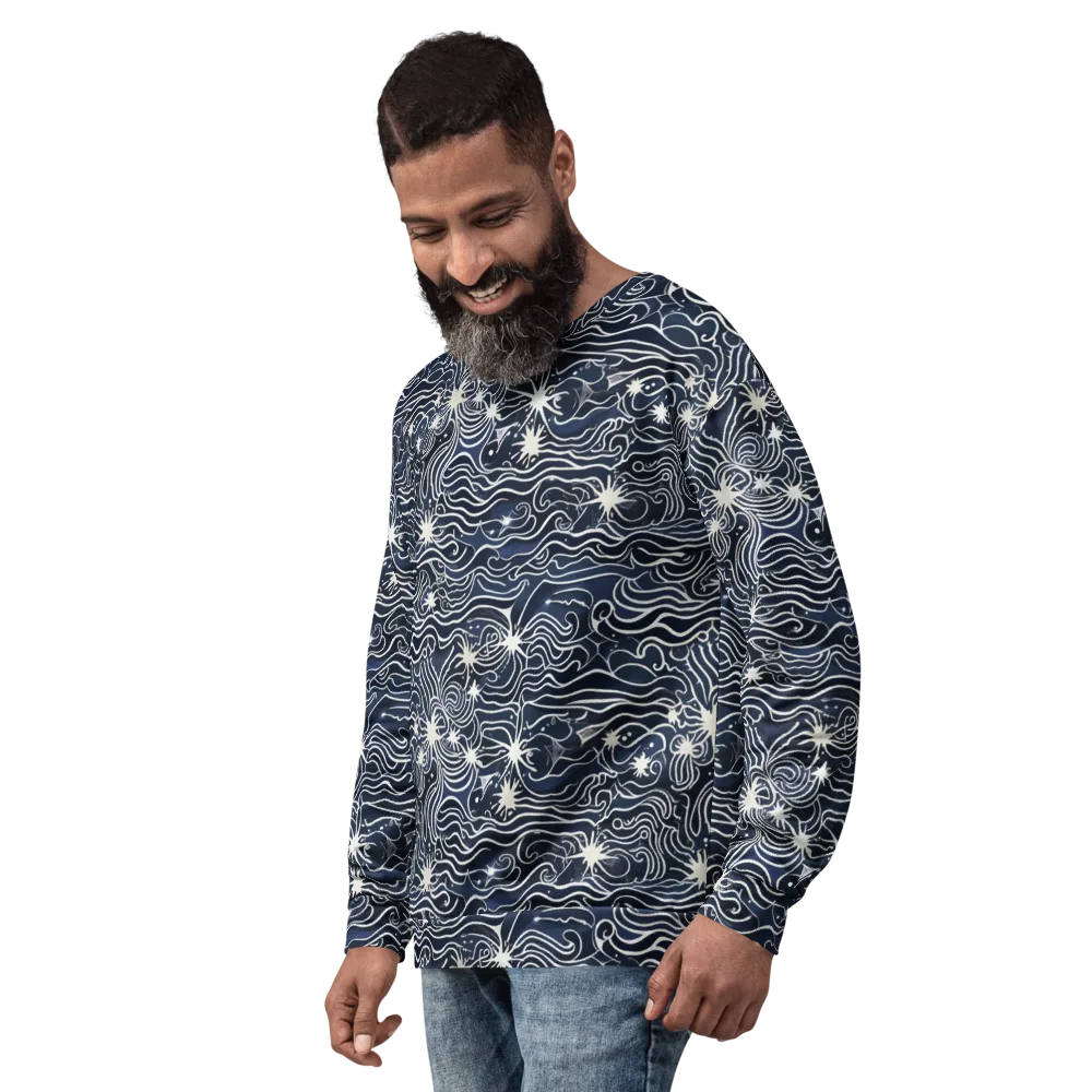 Nautical Nebula on Sweatshirt — Left Front