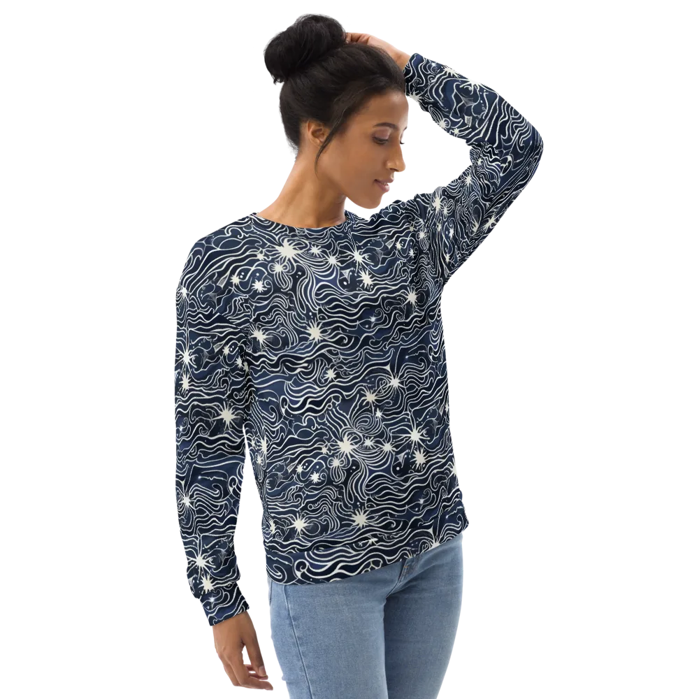 Nautical Nebula on Sweatshirt — Right Front