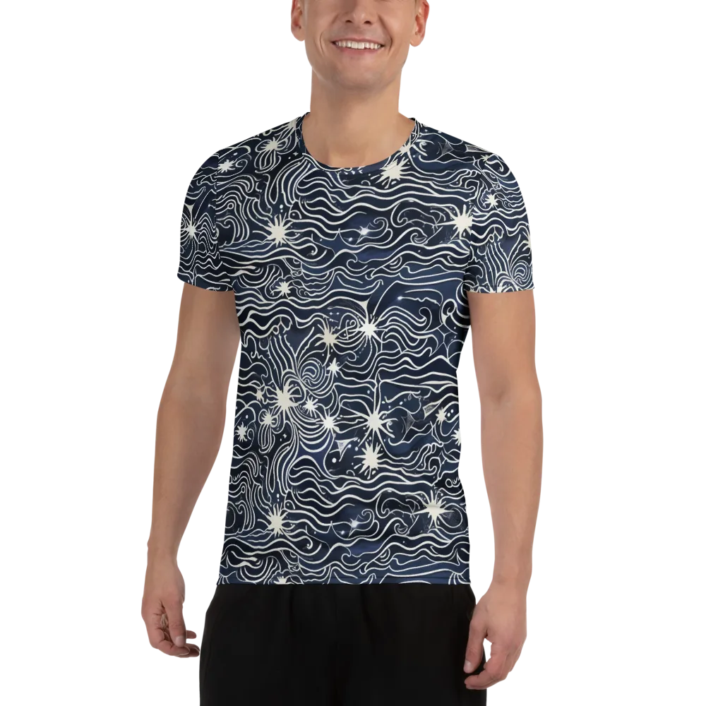 Nautical Nebula on Men's Athletic T-Shirt — Front