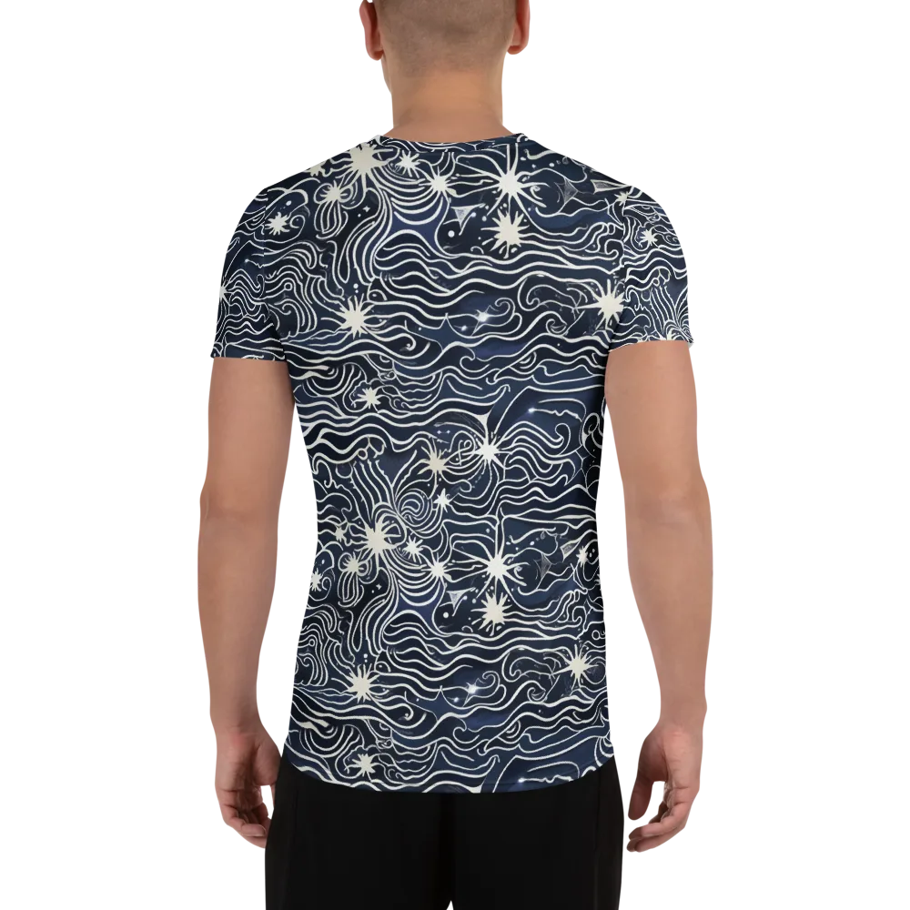 Nautical Nebula on Men's Athletic T-Shirt — Back